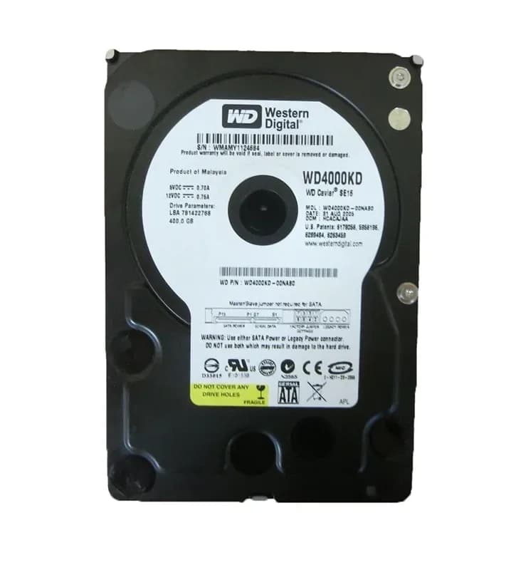 WD4000KD - WD 400GB 7200RPM SATA 1.5Gb/s 3.5-in HDD