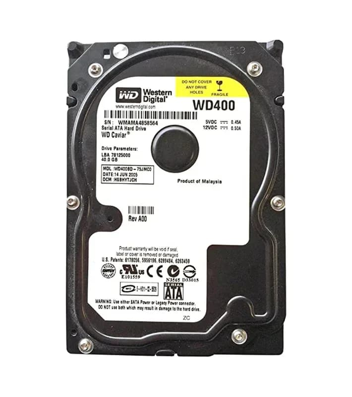 WD400BD - Western Digital 40GB 7200RPM SATA 1.5Gb/s 3.5-in Hard Drive
