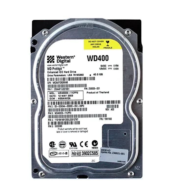 WD400EB - WD Protege 40GB 5400RPM EIDE 2MB Cache (CE) 3.5" Hard Drive