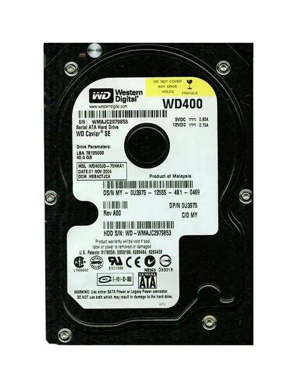 WD400JD - Western Digital 40GB 7200RPM SATA 3Gb/s 3.5-in Hard Drive