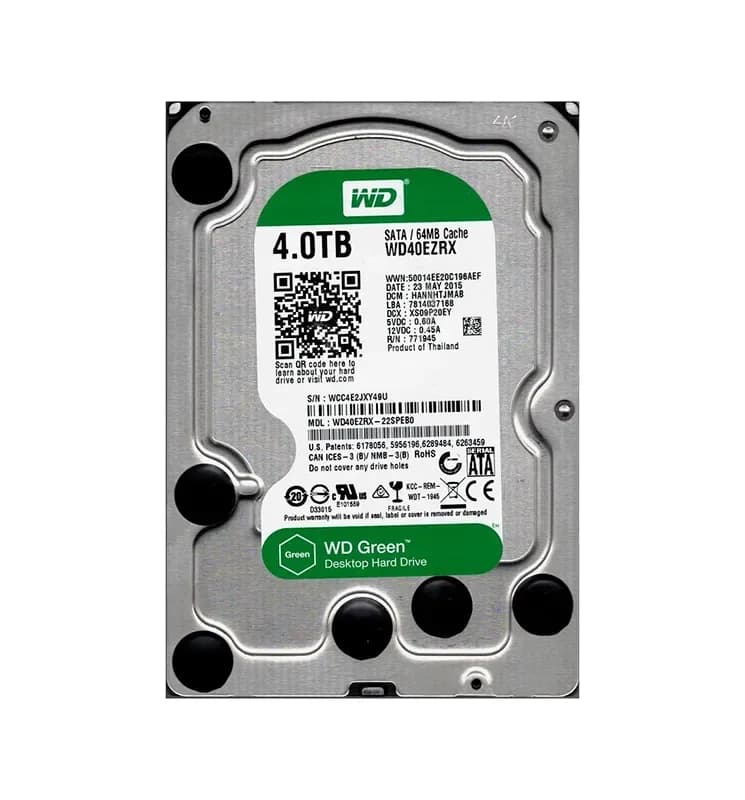 WD40EZRX - Western Digital 4TB 5400RPM SATA 6Gb/s 3.5-in Hard Drive