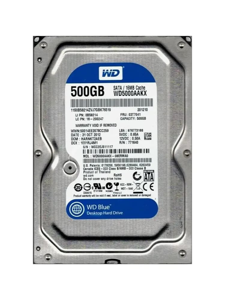 WD5000AAKX - Western Digital 500GB SATA 6Gb/s 7200RPM 3.5-in HDD