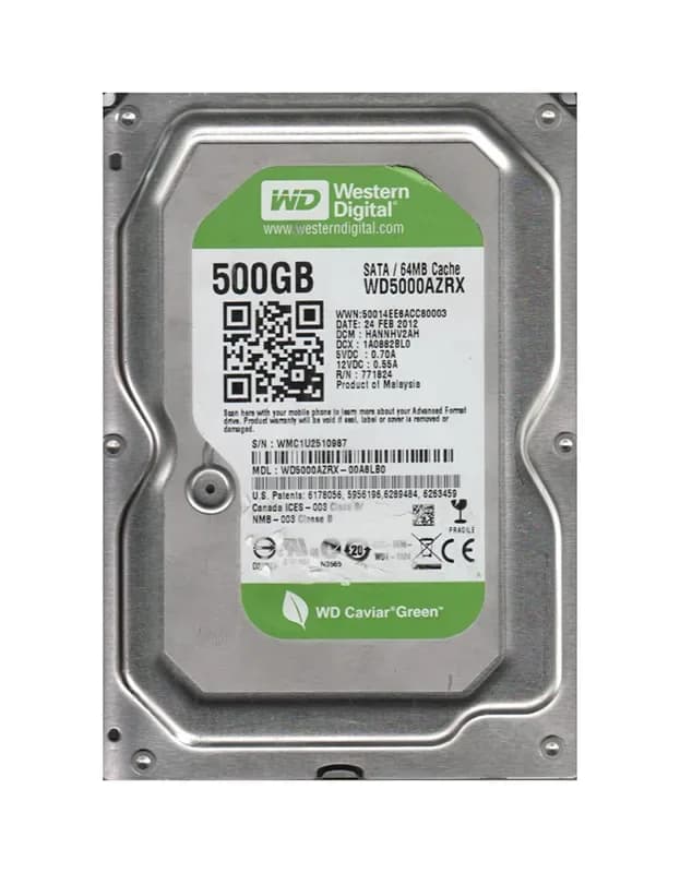 WD5000AZRX - WD 500GB 5400RPM SATA 6Gb/s 3.5-in HDD