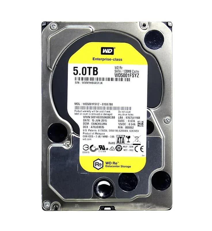WD5001FSYZ - Western Digital 5TB 7200RPM SATA 6Gb/s 3.5-in Hard Drive