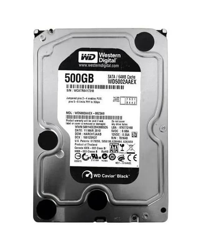 WD5002AAEX - WD 500GB 7200RPM SATA 6Gb/s 3.5-in HDD