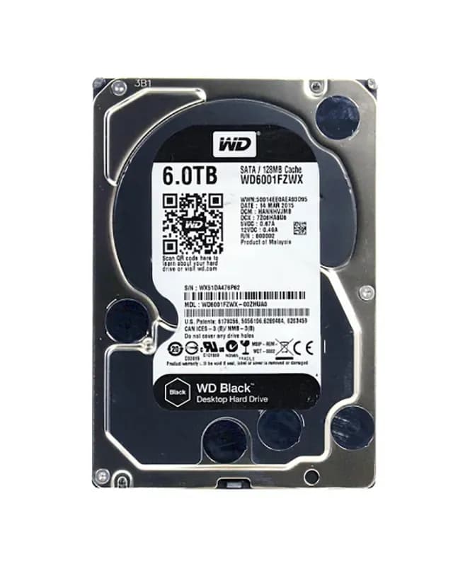 WD6001FZWX - WD 6TB 7200RPM SATA 6Gb/s 3.5-in Hard Drive