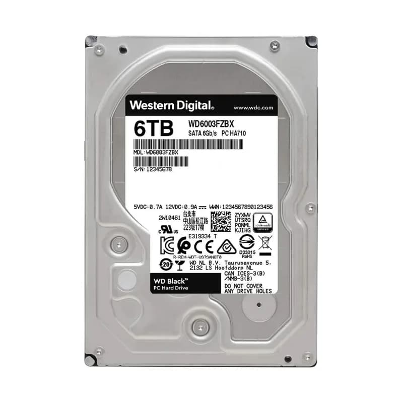 WD6003FZBX - Western Digital 6TB 7200RPM SATA 6Gb/s 3.5-in Hard Drive