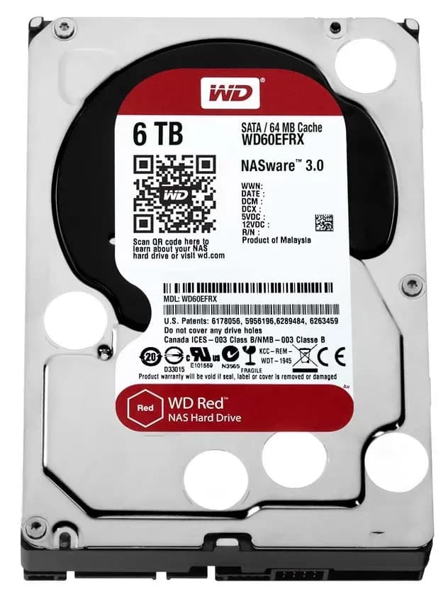 WD60EFRX - Western Digital 6TB 5400RPM SATA 6Gb/s 3.5-in Hard Drive