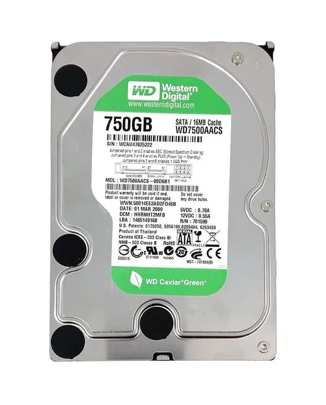 WD7500AACS - WD 750GB 7200RPM SATA 3Gb/s 3.5-in HDD