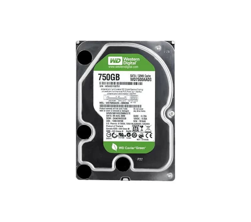 WD7500AADS - WD 750GB 7200RPM SATA 3Gb/s 3.5-in HDD