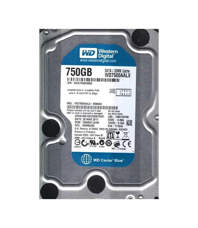 WD7500AALX - WD 750GB 7200RPM SATA 6Gb/s 3.5-in HDD