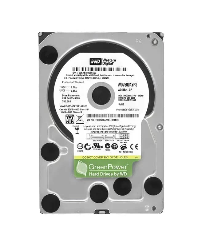 WD7500AYPS - WD 750GB 7200RPM SATA 3Gb/s 3.5-in HDD