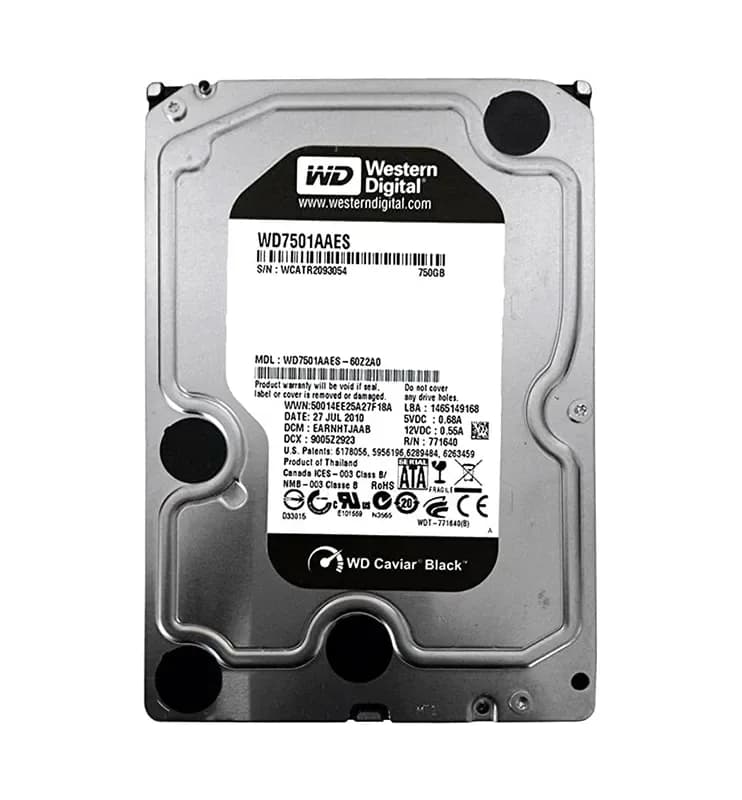 WD7501AAES - WD 750GB 7200RPM SATA 3Gb/s 3.5-in HDD