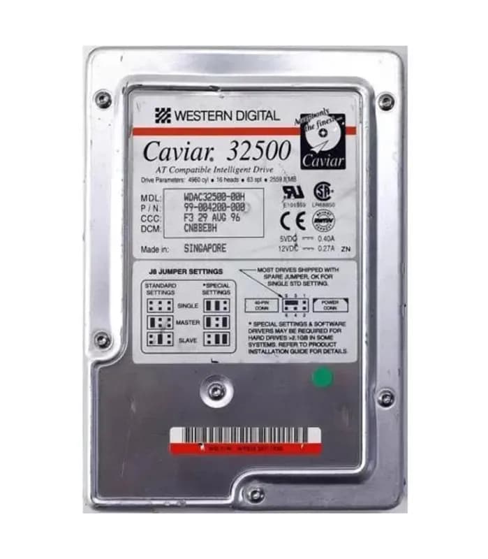 WDAC32500 - WD Caviar 32500 2.5GB 5200RPM IDE/ATA 128KB (CE) 3.5" HDD