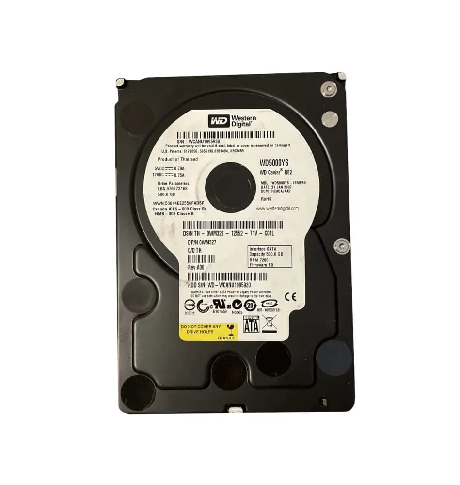 WM327 - Dell 500GB 7200RPM SATA 3Gb/s 3.5-in Hard Drive