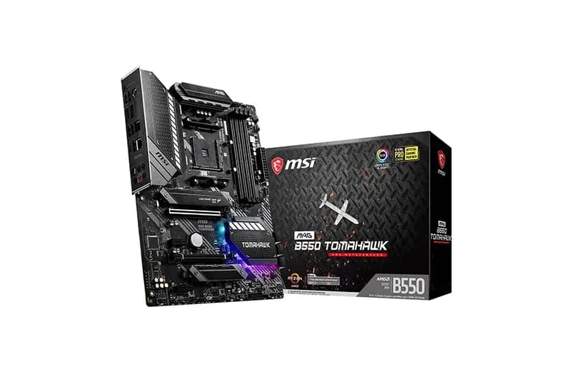 B550TMHWK - MSI MAG B550 TOMAHAWK Socket AM4 AMD B550 Chipset ATX System Board (Motherboard) Supports Ryzen 5000/3000 Series DDR4 4x DIMM