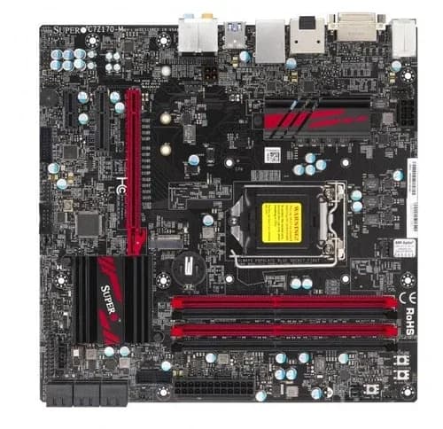 C7Z170-M - Supermicro Socket LGA1151 Intel Z170 Express Chipset Micro-ATX System Board (Motherboard) Supports Core i3/i5/i7 Series DDR4 4x DIMM