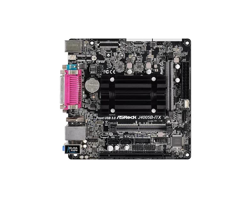 J4005B-ITX - ASRock Socket FCBGA1090 Intel SoC Chipset MINI-ITX System Board (Motherboard) Supports Celeron J4005 DDR4 2x SO-DIMM