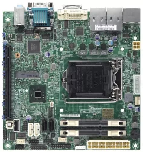 X10SLV - Supermicro Socket LGA1150 Intel H81 Chipset Mini-ITX System Board (Motherboard) Supports Celeron/Pentium/Core i3/i5/i7 Series DDR3 2x DIMM