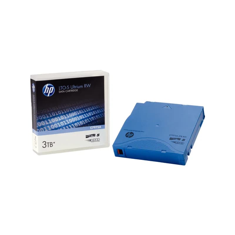 C7975A - HP LTO-5 Ultrium 1.5Tb (Native) 3.0TB (Compressed) RW Non Custom Labeled Library Pack of 20 Data Cartridges Tap Drive
