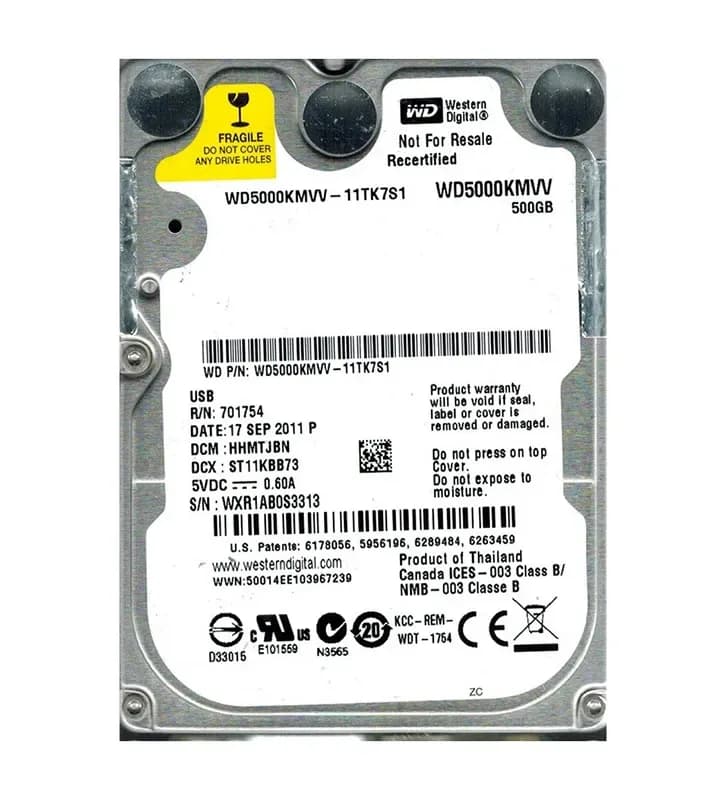 WD5000KMVV - WD 500GB 5400RPM USB 2.0 2.5-Inch External Hard Drive