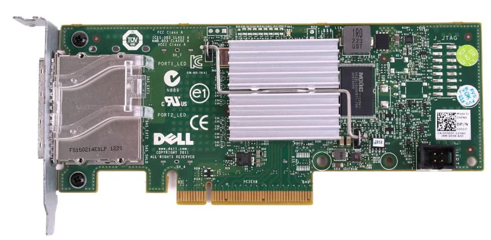 3DDJT - Dell H200E 6Gb/s SAS Non RAID PCI-Express Dual External Port HBA