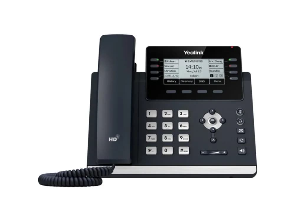 SIP-T43U - Yealink 12-Lines 3-Way 3.7-inch LCD Display VoIP Phone