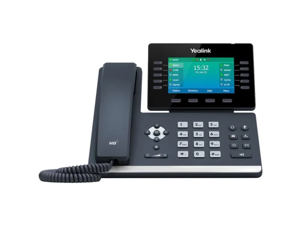 SIP-T54W - Yealink 16 VoIP Account 802.11ac Wi-Fi 802.3af PoE IP Phone