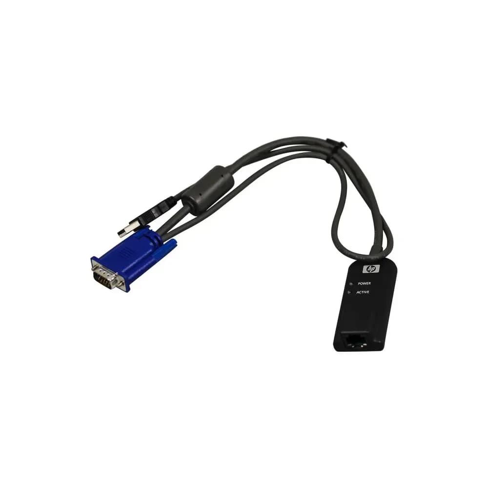 748740-001 - HP RJ-45 KVM Console USB Interface Adapter Cable (Keyboard / Video D-SUB / Mouse)