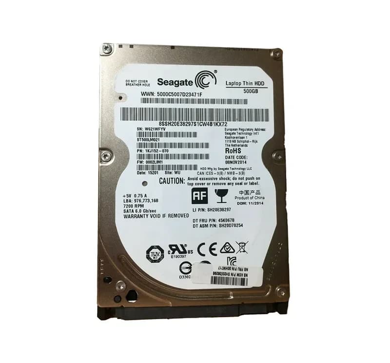 00HM717 - Lenovo 500GB 7200RPM SATA 6Gb/s 2.5-in Hard Drive