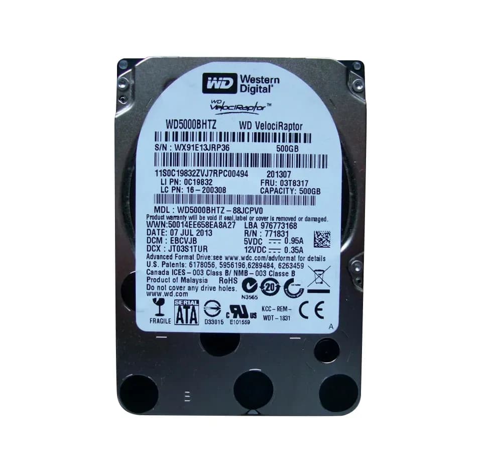 03T8317 - Lenovo 500GB 10000RPM SATA 6Gb/s 2.5-in Hard Drive