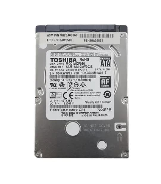 04W0583 - Lenovo 500GB 7200RPM SATA 6Gb/s 2.5-in Hard Drive