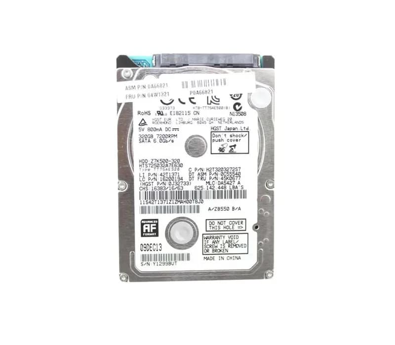 04W1321 - Lenovo 320GB 7200RPM SATA 6Gb/s 2.5-in Hard Drive