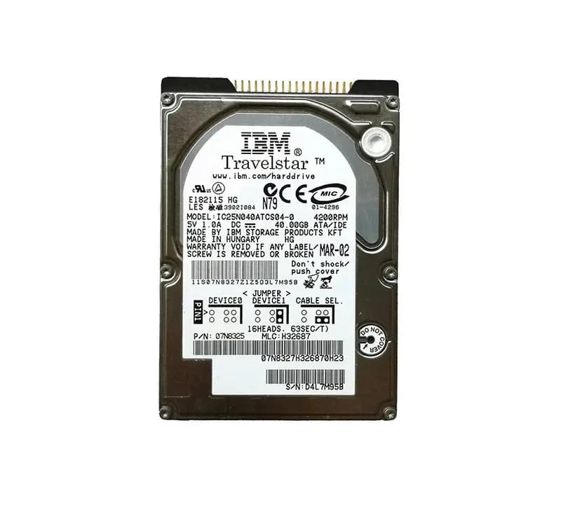 07N8325 - IBM 20GB 4200RPM ATA/100 2.5-inch Hard Drive