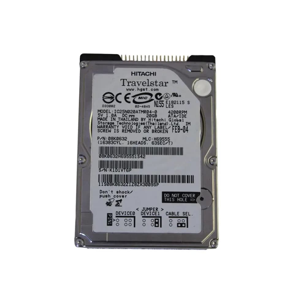 08K0632 - IBM Travelstar 80GN 20GB 4200RPM Ultra ATA/100 2MB 2.5" HDD