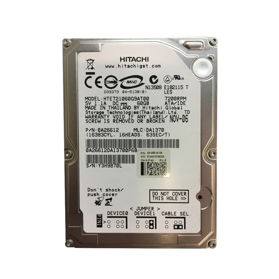0A26612 - Hitachi 60GB 7200RPM ATA/100 2.5-inch Hard Drive