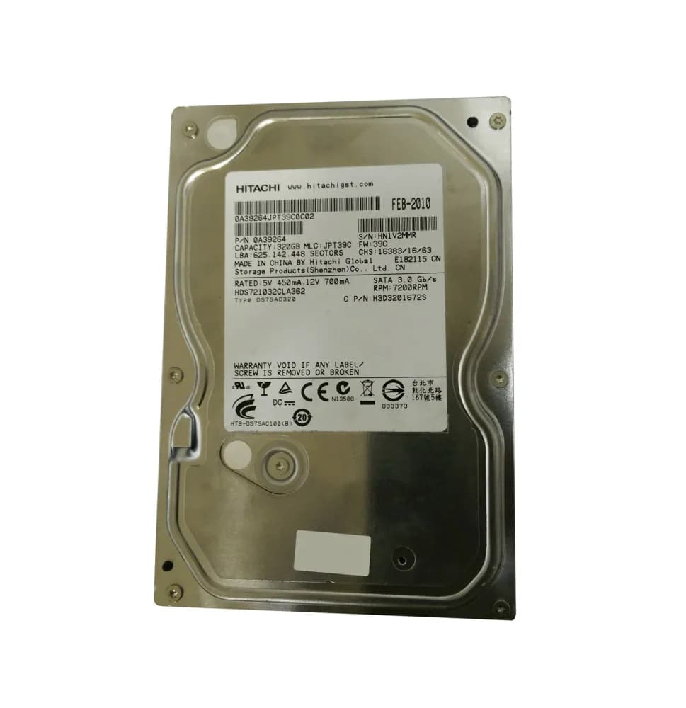 0A39264 - HGST 320GB 7200RPM SATA 3Gb/s 3.5-in Hard Drive