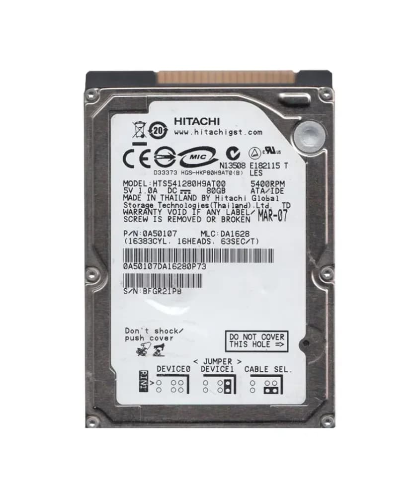 0A50107 - Hitachi Travelstar 5K120 80GB 5.4K IDE/ATA 2.5" Hard Drive