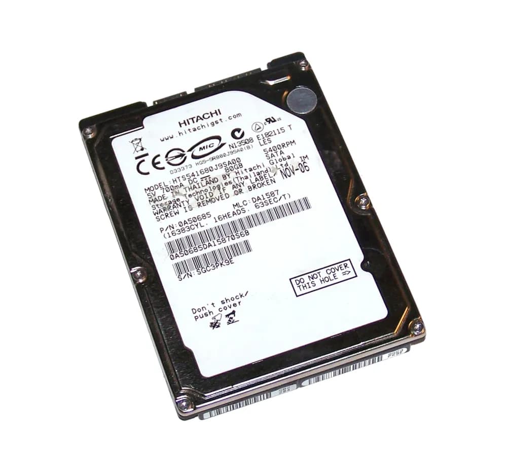 0A50685 - Hitachi Travelstar 5K160 60GB 5.4K SATA 1.5Gb/s 2.5" HDD