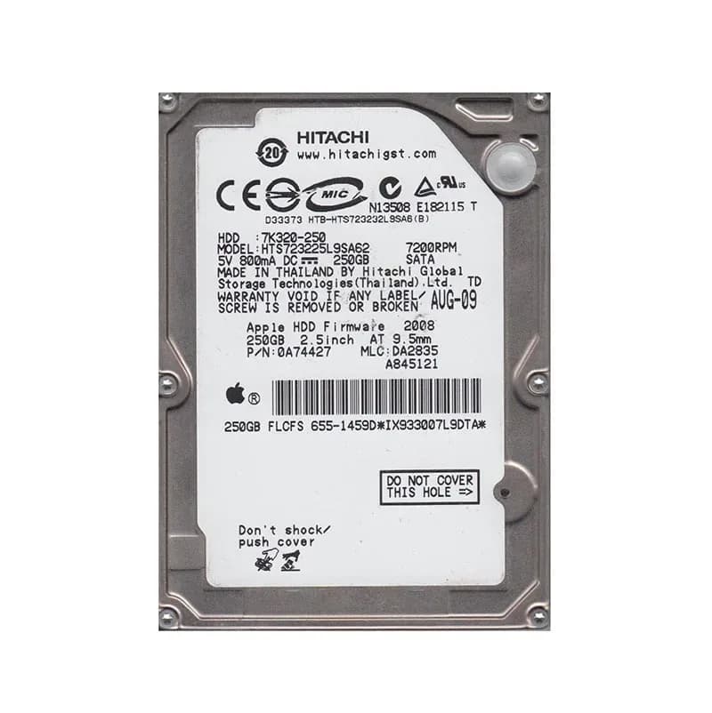 0A74427 - Hitachi 250GB 7200RPM SATA 1.5Gb/s 2.5-in Hard Drive