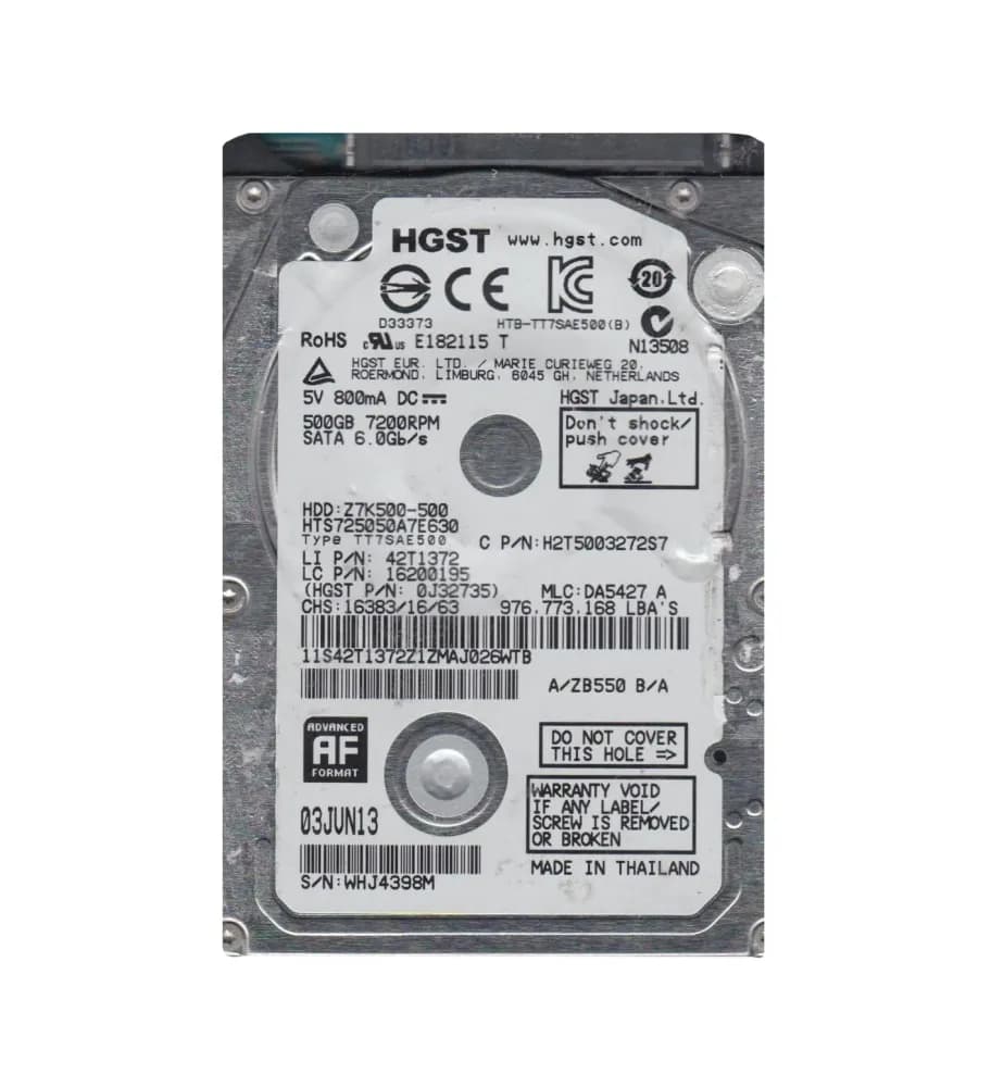 0J32735 - HGST Travelstar Z7K500 500GB SATA 6Gb/s 32MB 512e 2.5" HDD