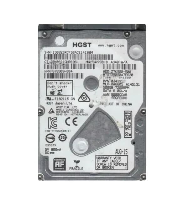 0J43955 - HGST 500GB 7200RPM SATA 6Gb/s 2.5-in Hard Drive