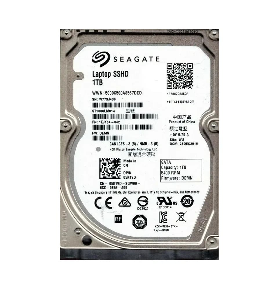 1EJ164-042 - Seagate 1TB 5400RPM SATA 6Gb/s 2.5-in Hard Drive