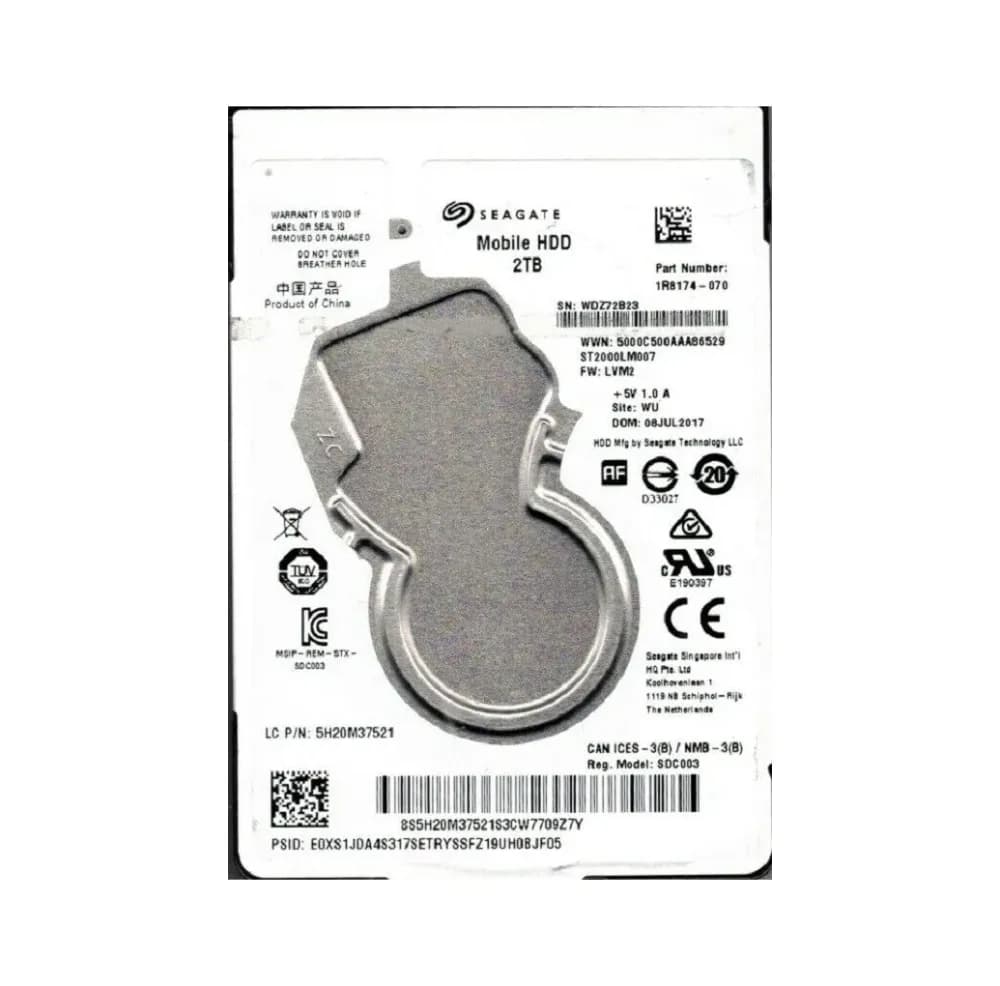 1R8174-070 - Seagate 2TB 5400RPM SATA 6Gb/s 2.5-in Hard Drive