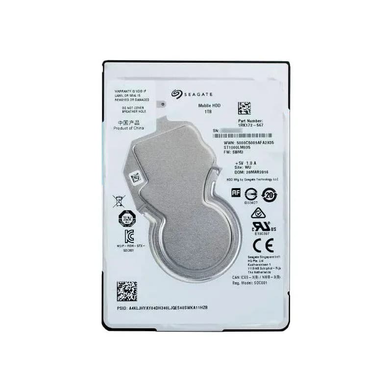 1RK172-567 - Seagate 1TB 5400RPM SATA 6Gb/s 2.5-in Hard Drive