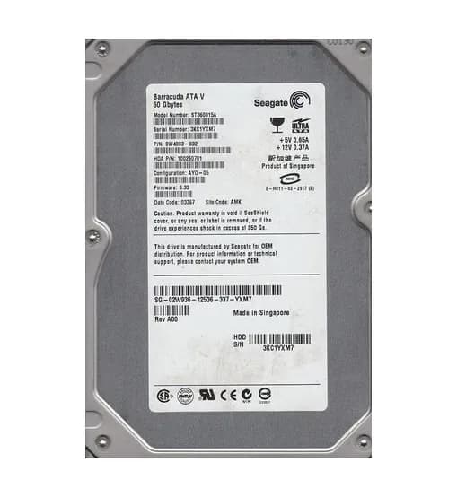 2W936 - Dell 60GB 7200RPM ATA/100 3.5-inch Hard Drive