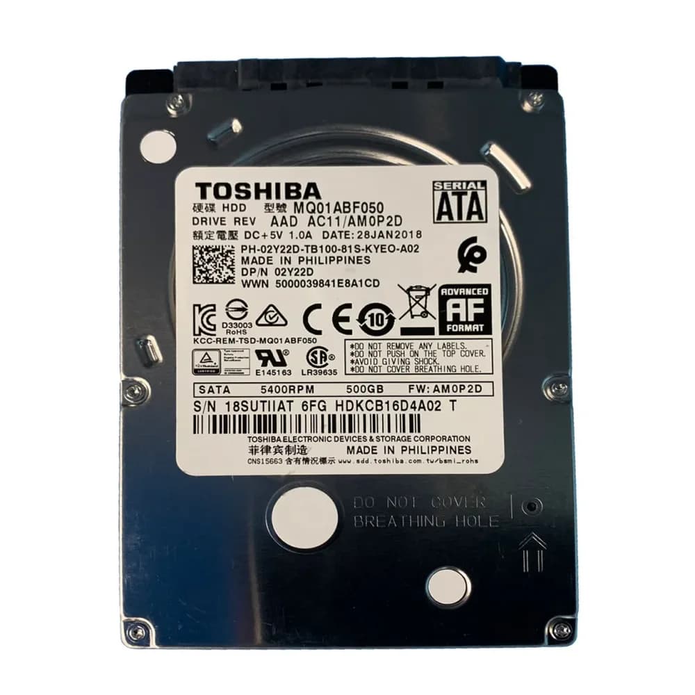 2Y22D - Dell 500GB 5400RPM SATA 6Gb/s 2.5-in Hard Drive