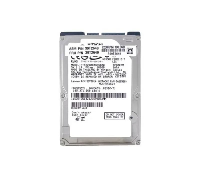 39T2648 - IBM 100GB 7200RPM SATA 1.5Gb/s 2.5-in Hard Drive