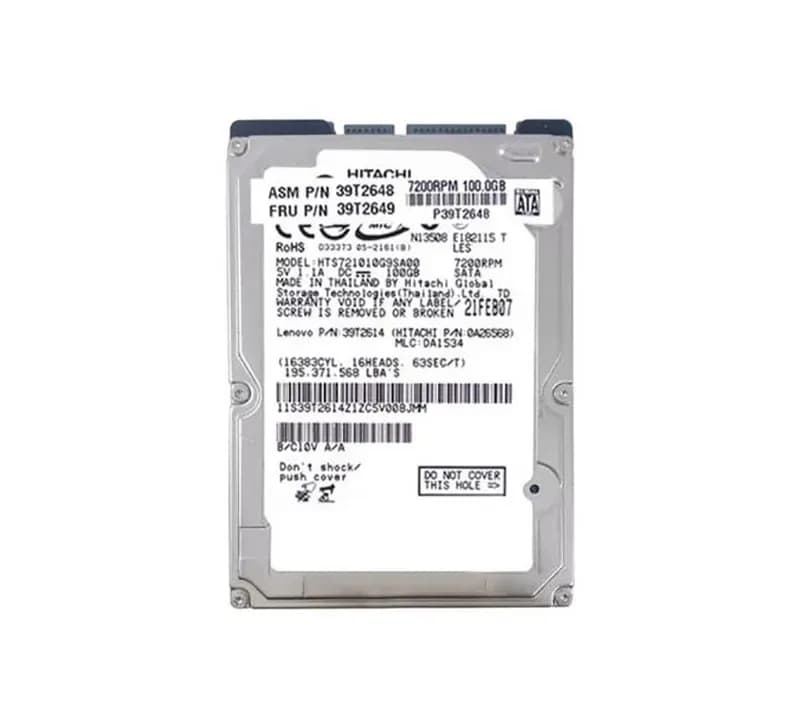 39T2649 - IBM 100GB 7200RPM SATA 1.5Gb/s 2.5-in Hard Drive
