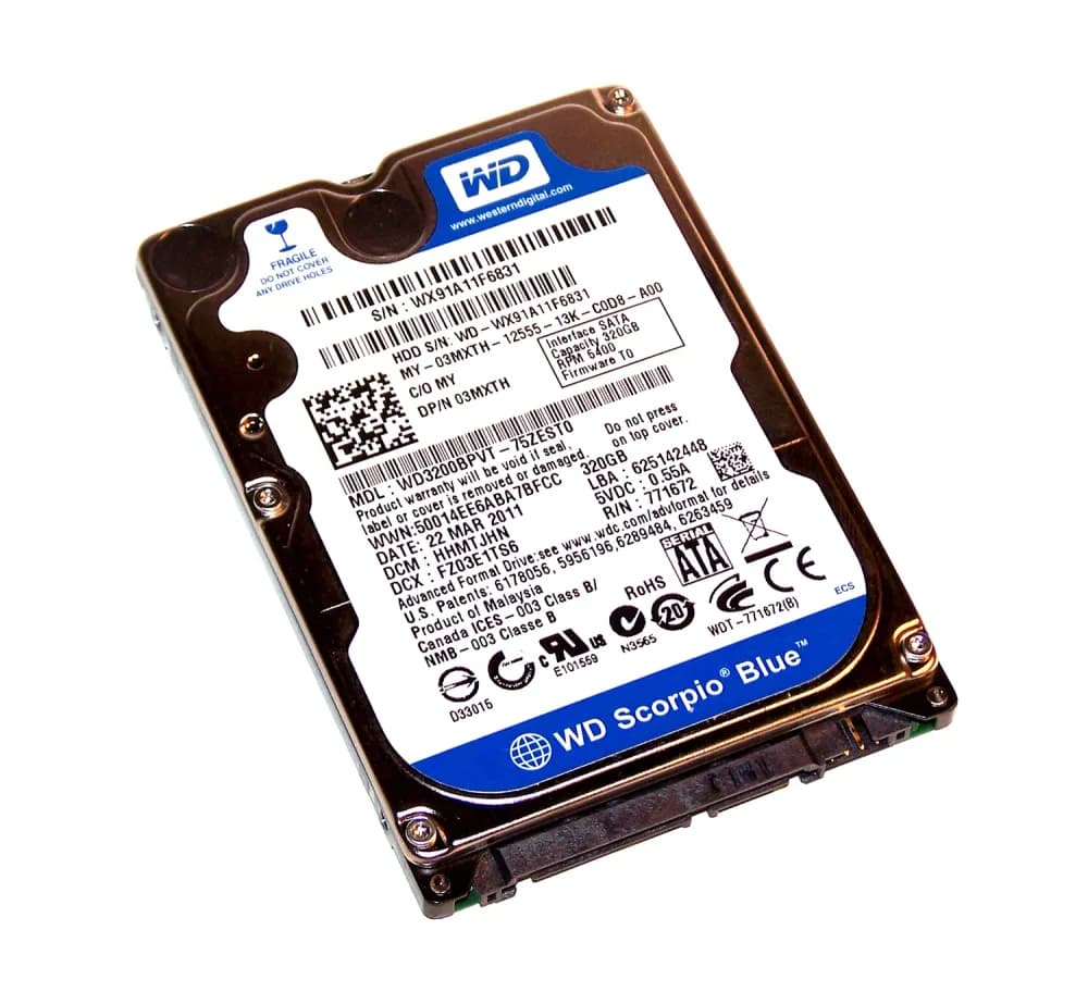 3MXTH - Dell 320GB 5400RPM SATA 3Gb/s 2.5-in Hard Drive